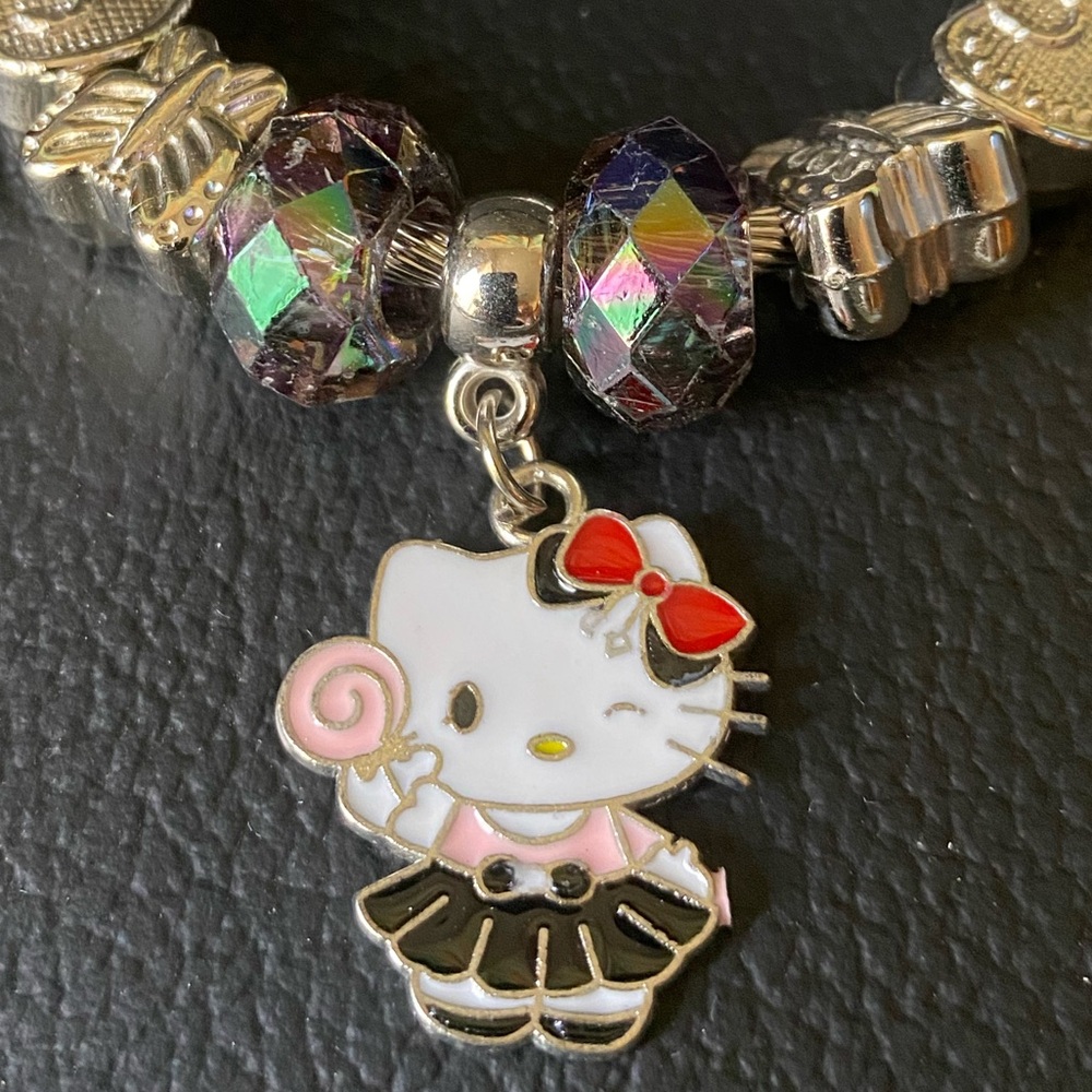 Stainless Steel Hello Kitty Charm Bracelet